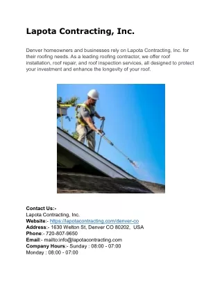 Lapota Contracting