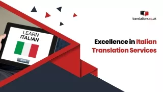 Excellence in Italian Translation Services