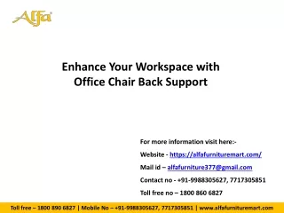 Enhance Your Workspace with Office Chair Back Support