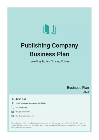 publishing-company-business-plan