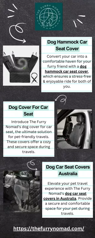 Dog Hammock Car Seat Cover