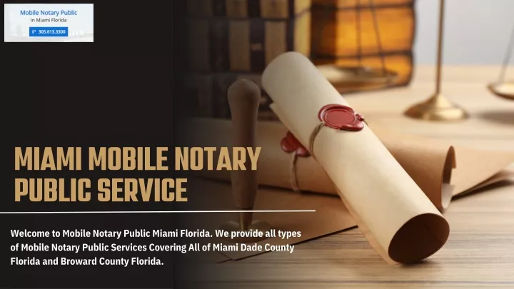 miami mobile notary public service