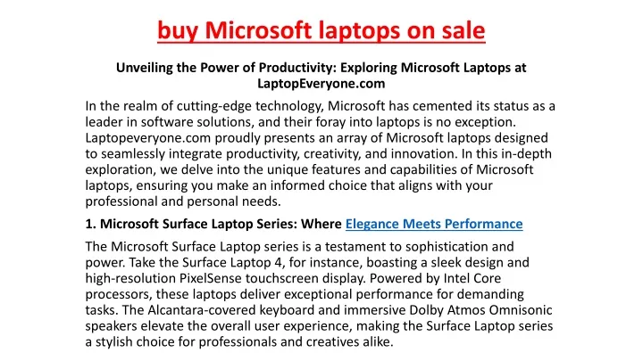 buy microsoft laptops on sale