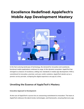 Excellence Redefined-AppleTech's Mobile App Development Mastery
