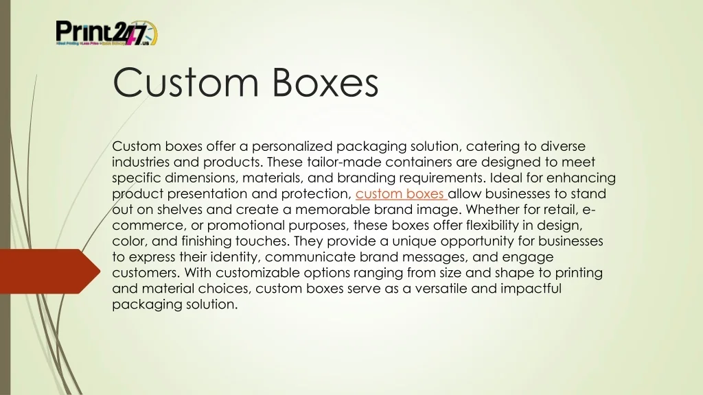 PPT - Custom Boxes PowerPoint Presentation, free download - ID:12787023