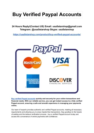 Buy Verified Paypal Accounts