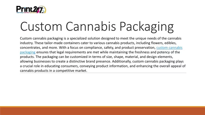 custom cannabis packaging