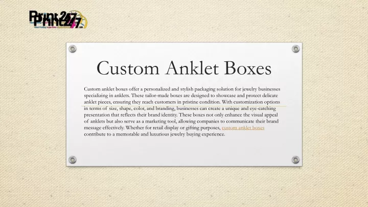 custom anklet boxes