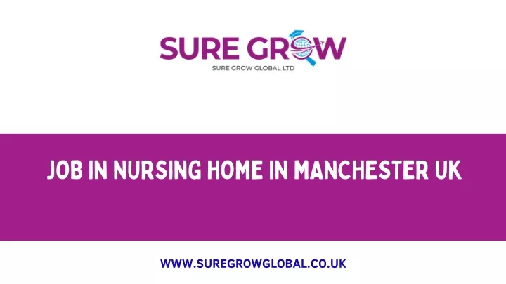 job in nursing home in manchester uk