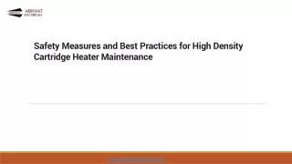 Safety Measures and Best Practices for High Density - Arihant heaters