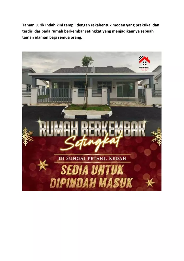 taman lurik indah kini tampil dengan rekabentuk