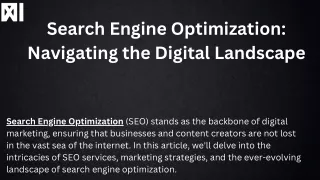 search engine optimization navigating the digital