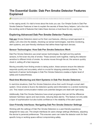 the essential guide dab pen smoke detector