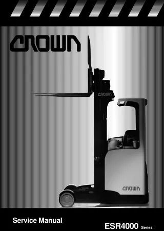 Crown ESR4000 Series Forklift Service Repair Manual