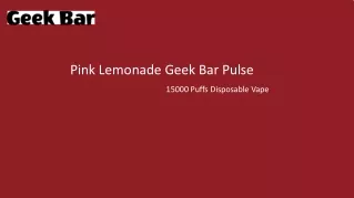 GeekBarPulse 15000 Puffs - Pink lemonade  Vape Delight