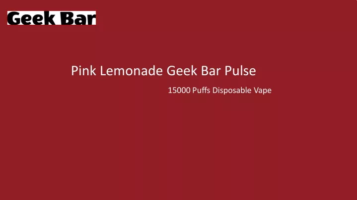 pink lemonade geek bar pulse
