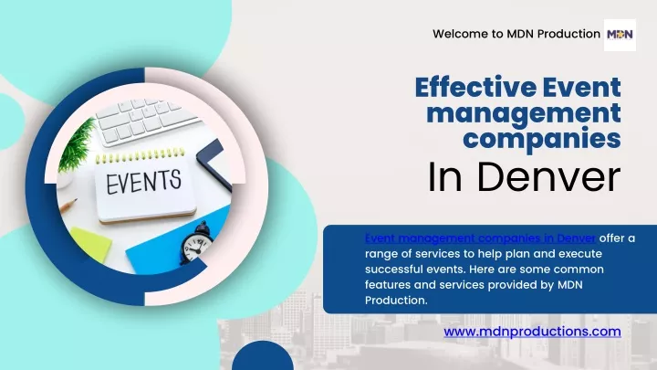 welcome to mdn production