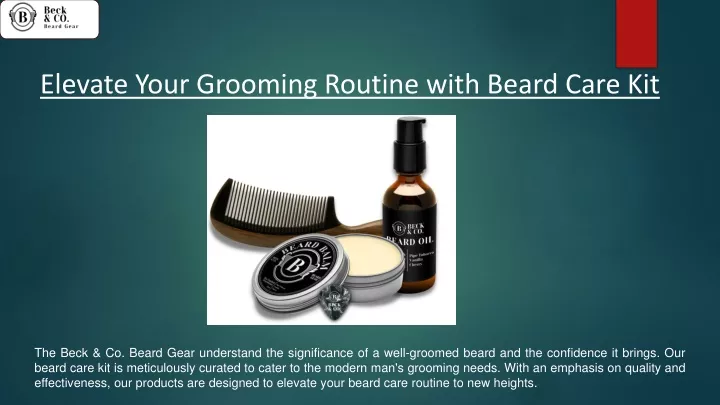 elevate your grooming routine with beard care kit