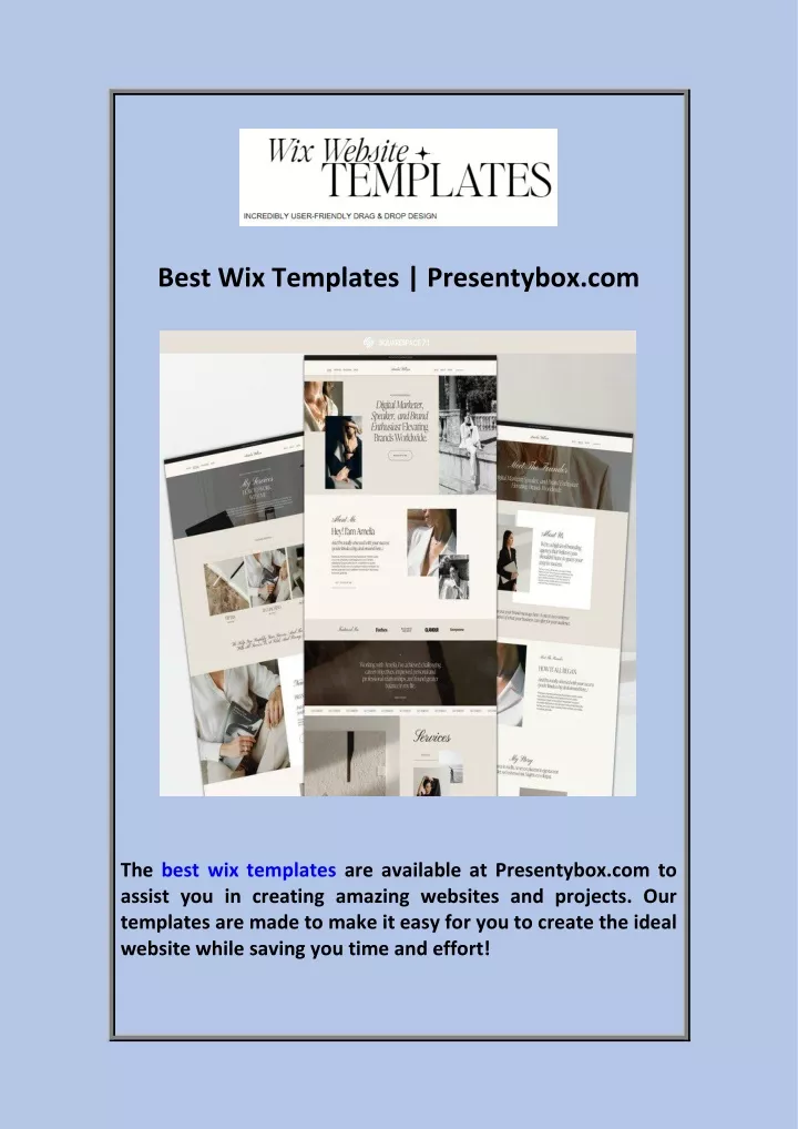 best wix templates presentybox com