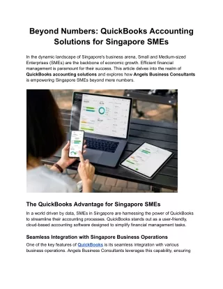 Beyond Numbers QuickBooks Accounting Solutions for Singapore SMEs
