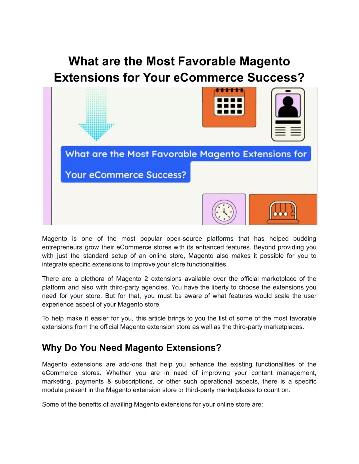 what are the most favorable magento extensions