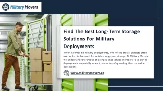 Find The Best Long-Term Storage Solutions For Military Deployments