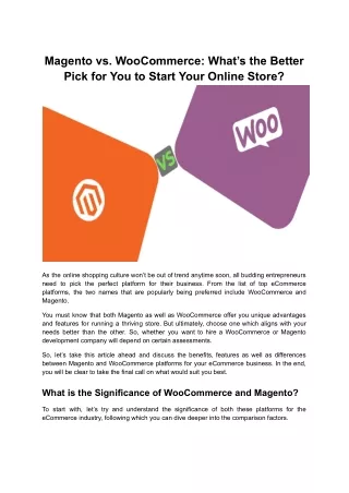 magento vs woocommerce what s the better pick
