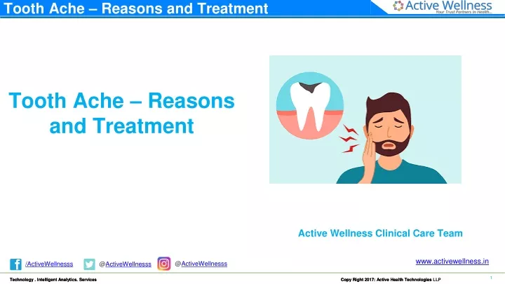 tooth ache reasons and treatment