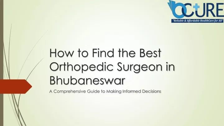 how to find the best orthopedic surgeon in bhubaneswar