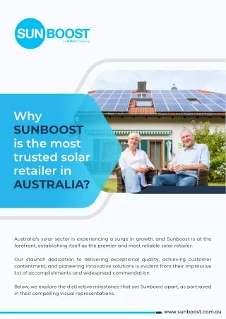 Why Sunboost is the most trusted solar retailer in Australia
