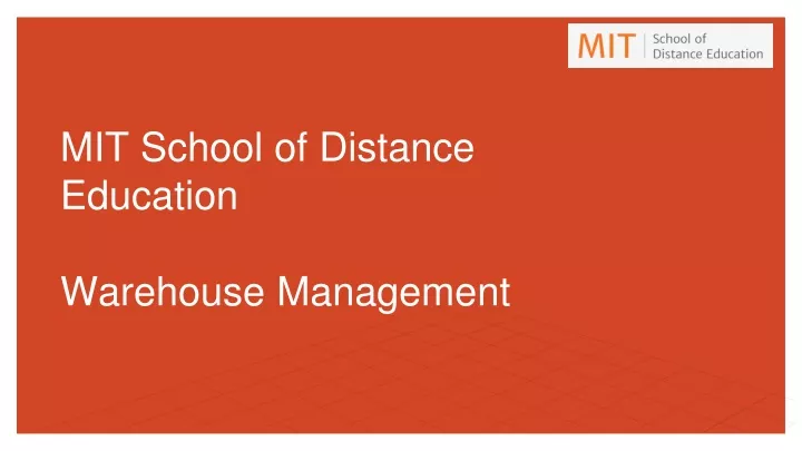 mit school of distance education