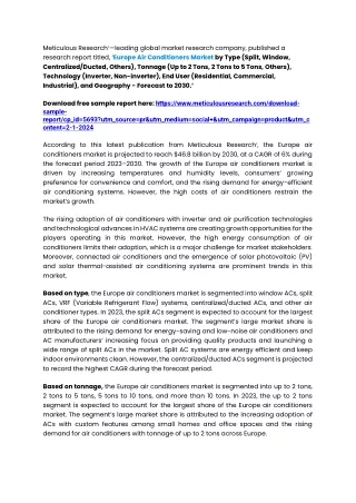 Europe Air Conditioners Market