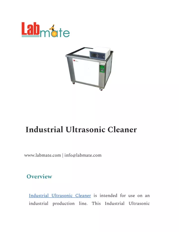 industrial ultrasonic cleaner