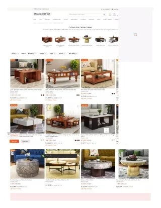 Explore and Buy Wooden Coffee Tables from Wooden Street Today!