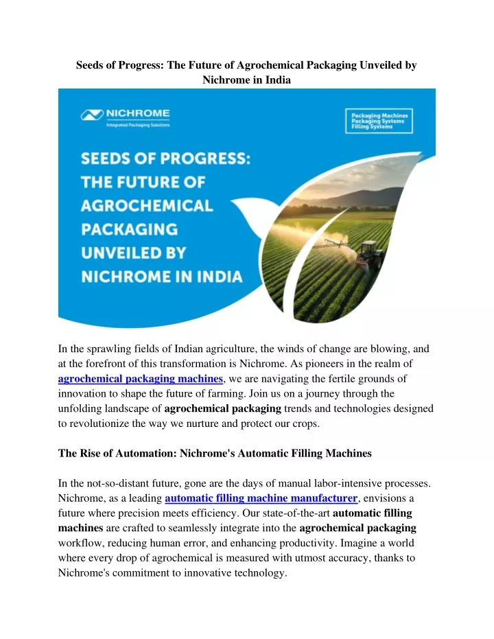 seeds of progress the future of agrochemical
