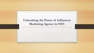 Unleashing the Power of Influencer Marketing Agency in NYC
