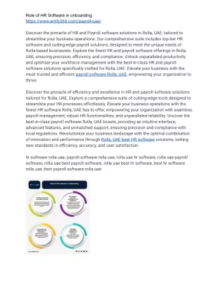 role of hr software in onboarding https