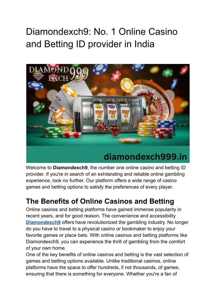 diamondexch9 no 1 online casino and betting