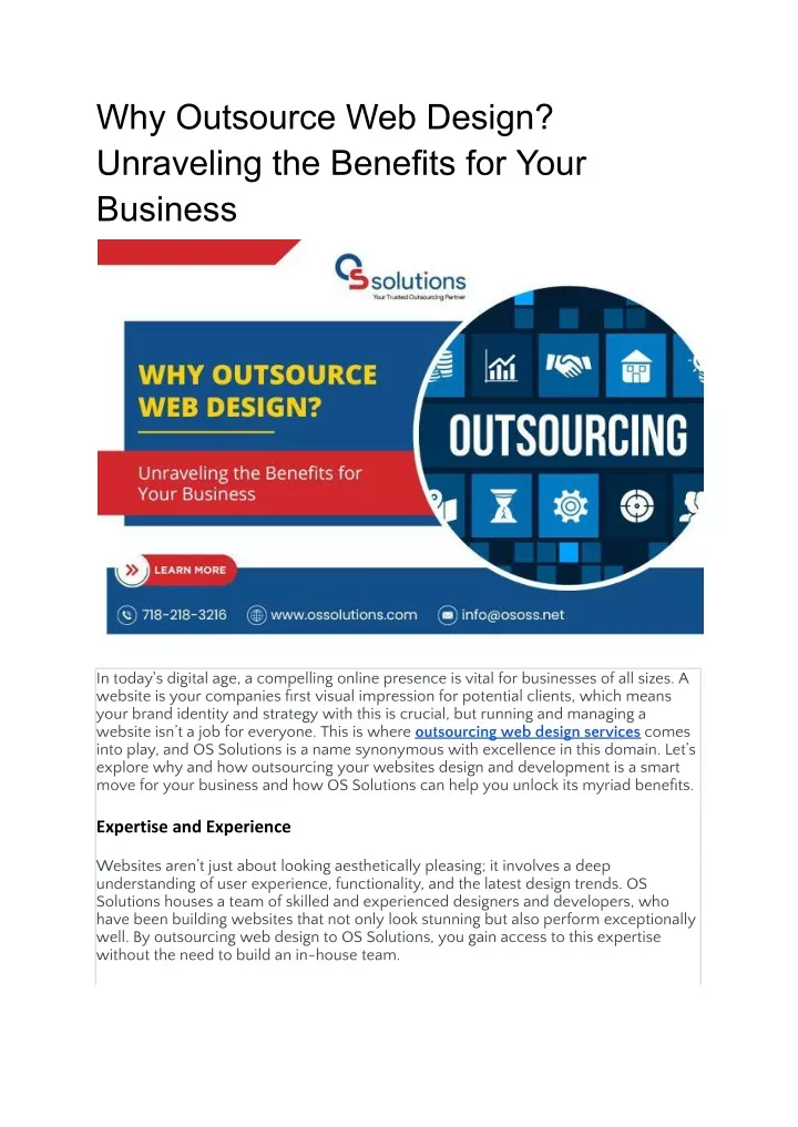 why outsource web design unraveling the benefits