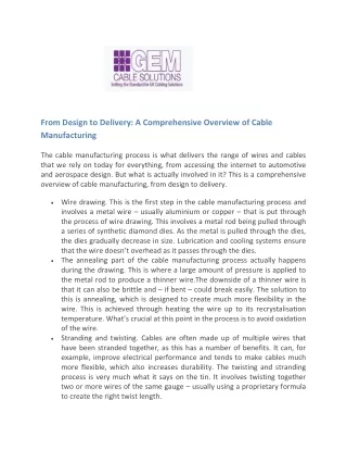 from design to delivery a comprehensive overview