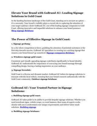 elevate your brand with gobrand au leading