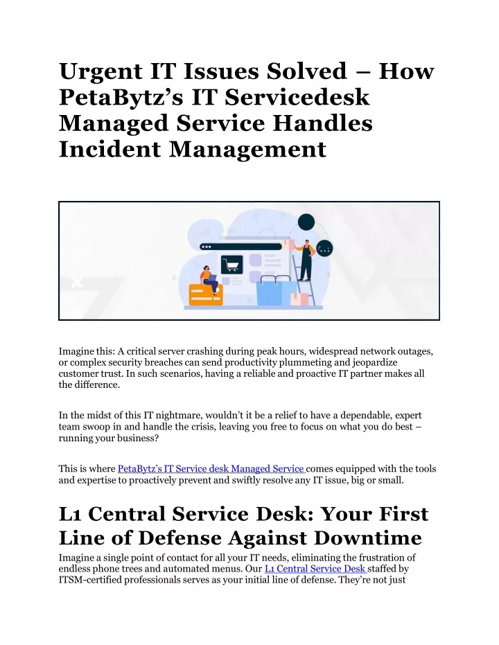 urgent it issues solved how petabytz s it servicedesk managed service handles incident management