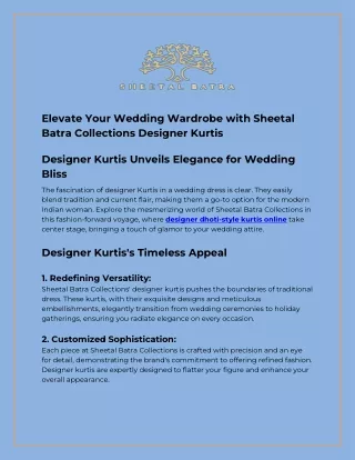 Elevate Your Wedding Wardrobe with Sheetal Batra Collections Designer Kurtis (1)