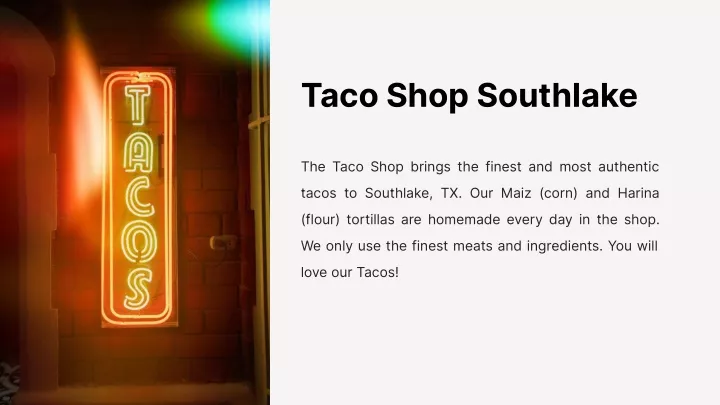 taco shop southlake