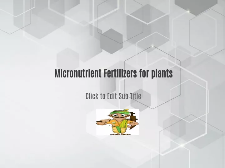 micronutrient fertilizers for plants