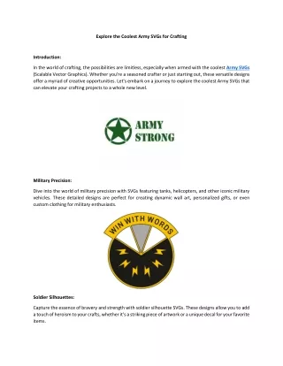 explore the coolest army svgs for crafting