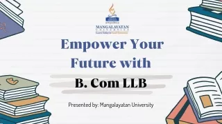 Empower Your Future with B. Com LLB.