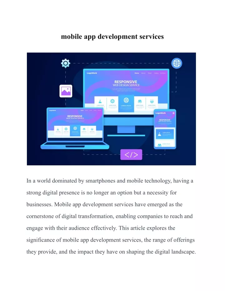 mobile app development services