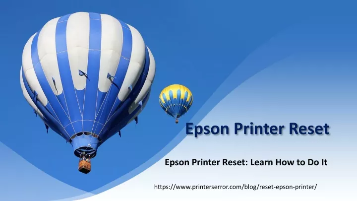 epson printer reset