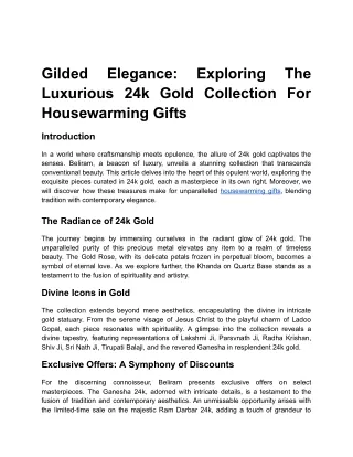 Gilded Elegance_ Exploring The Luxurious 24k Gold Collection For Housewarming Gifts